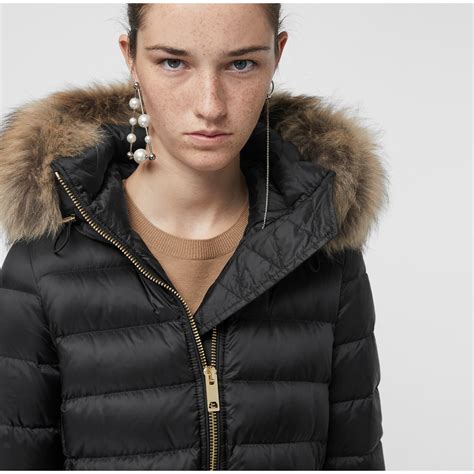 down burberry puffer coat womens|Burberry detachable hood puffer coat.